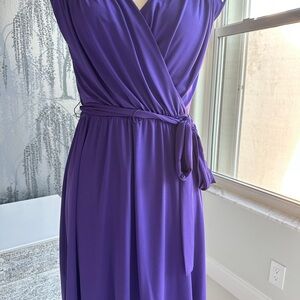 Calvin Klein Elegant Purple Wrap Dress